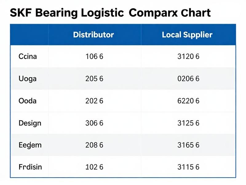 China distributor vs local supplier lead time breakdown SKF bearing logistics comparison chart